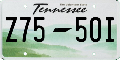 TN license plate Z7550I