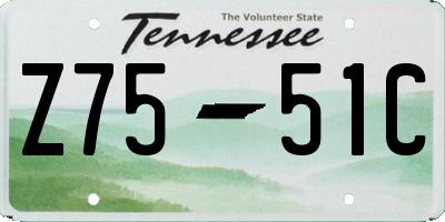 TN license plate Z7551C