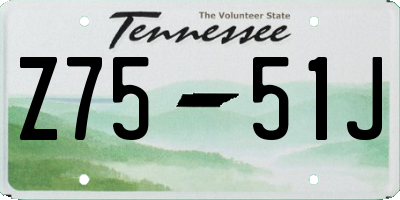 TN license plate Z7551J