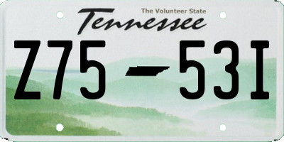 TN license plate Z7553I