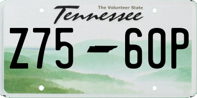 TN license plate Z7560P