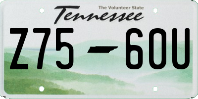 TN license plate Z7560U