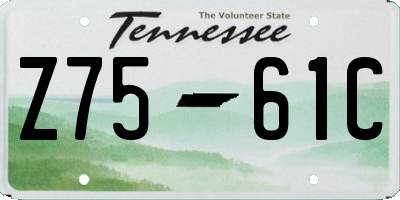 TN license plate Z7561C