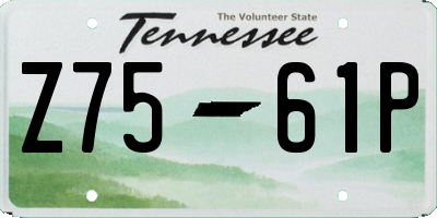 TN license plate Z7561P
