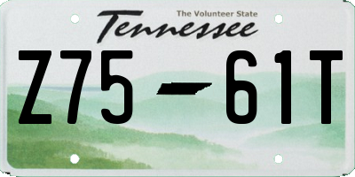 TN license plate Z7561T