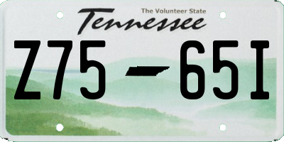 TN license plate Z7565I