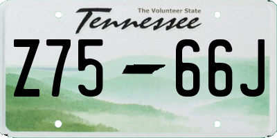 TN license plate Z7566J