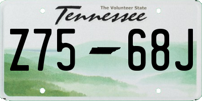 TN license plate Z7568J