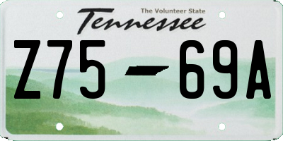 TN license plate Z7569A