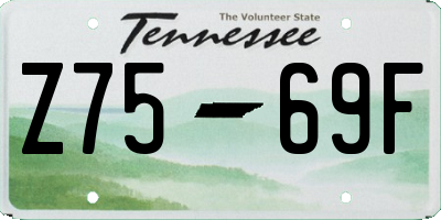 TN license plate Z7569F