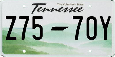 TN license plate Z7570Y