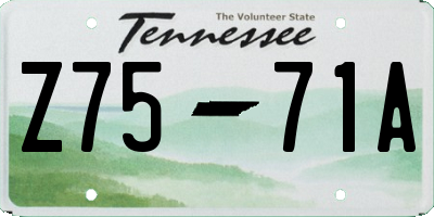 TN license plate Z7571A