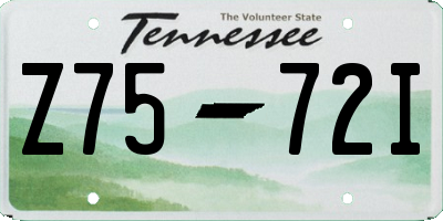 TN license plate Z7572I