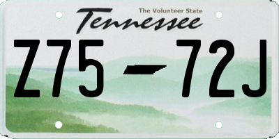 TN license plate Z7572J