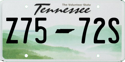 TN license plate Z7572S
