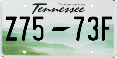 TN license plate Z7573F