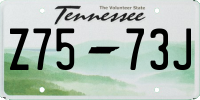 TN license plate Z7573J