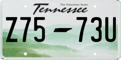 TN license plate Z7573U