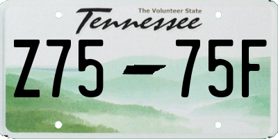 TN license plate Z7575F