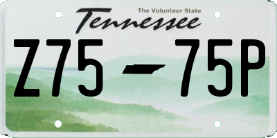 TN license plate Z7575P
