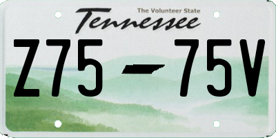 TN license plate Z7575V