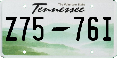 TN license plate Z7576I
