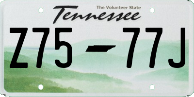 TN license plate Z7577J