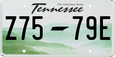 TN license plate Z7579E