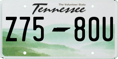 TN license plate Z7580U