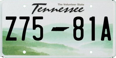 TN license plate Z7581A
