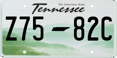 TN license plate Z7582C