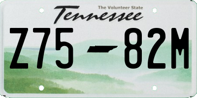 TN license plate Z7582M