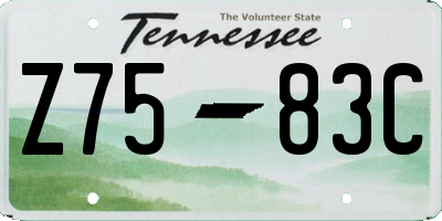 TN license plate Z7583C
