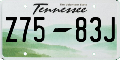 TN license plate Z7583J
