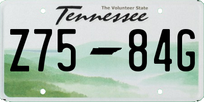 TN license plate Z7584G