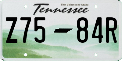 TN license plate Z7584R