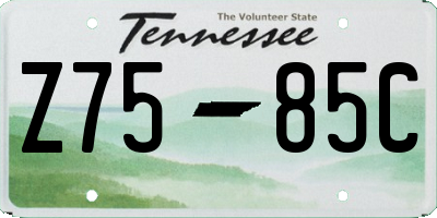 TN license plate Z7585C