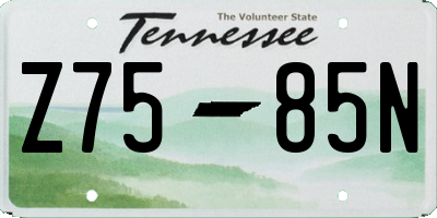 TN license plate Z7585N