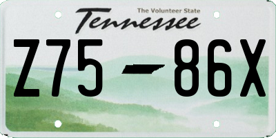TN license plate Z7586X