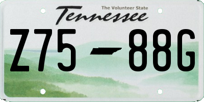 TN license plate Z7588G
