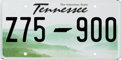 TN license plate Z7590O