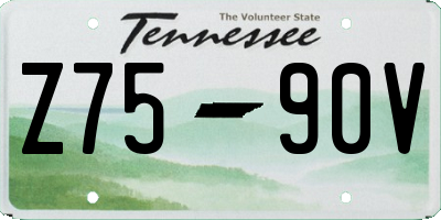 TN license plate Z7590V