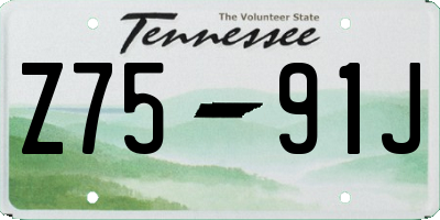 TN license plate Z7591J