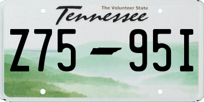 TN license plate Z7595I
