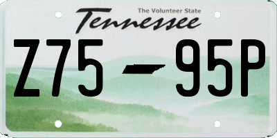 TN license plate Z7595P