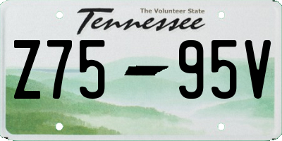 TN license plate Z7595V