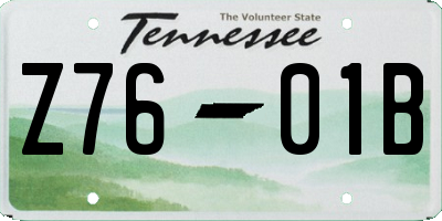 TN license plate Z7601B
