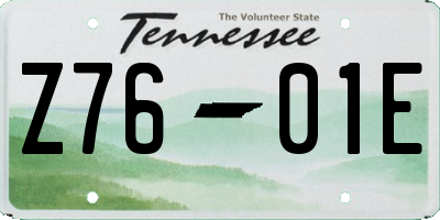 TN license plate Z7601E