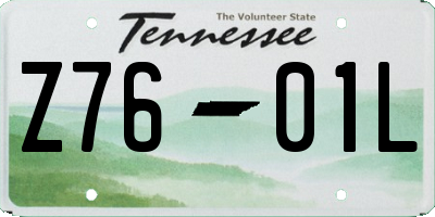 TN license plate Z7601L