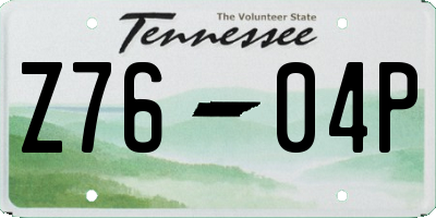 TN license plate Z7604P